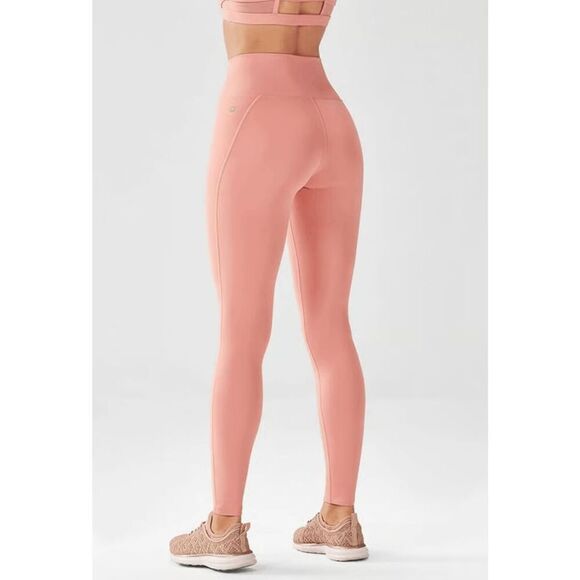 Demi Lovato Fabletics Peachy Pink Athletic Yoga Top Bottom Workout Set NWT - Picture 15 of 15